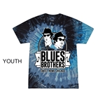Youth Small Batch The Blues Brothers Sweet Home Chicago Tie-Dye T-Shirt - Bluesy Blue