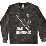 Small Batch Long Sleeve Jimi Hendrix 1970 T-Shirt - Black Mineral Wash