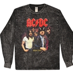 AC/DC Highway to Hell Long Sleeve T-Shirt - Black Mineral Wash