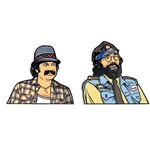 Deluxe Cheech and Chong - Next Movie 2-Enamel Pin Set