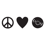 Peace Love Vinyl Records Decal