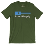 Live Simply Guitar T-Shirt - Lightweight Vintage Style