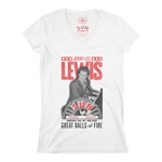 Jerry Lee Lewis x Sun Records Poster V-Neck T Shirt - Women's