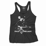Paul Nelson White Silhouette Racerback Tank - Women's
