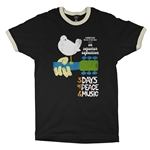 Woodstock Festival Poster Ringer T-Shirt