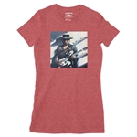 Stevie Ray Vaughan Texas Flood Album Cover Ladies T Shirt - Relaxed Fit