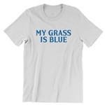 CLEARANCE - Med White My Grass Is Blue Bluegrass T-Shirt - Lightweight Vintage Style