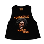 Orange Funkadelic Maggot Brain Racerback Crop Top - Women's