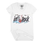 Lets Rock V-Neck T Shirt - Women's
