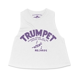 Distressed Trumpet Records Racerback Crop Top - Women's