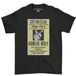 CLEARANCE - 4XL Black Howlin' Wolf Concert Poster T-Shirt - Classic Heavy Cotton