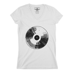 78 Vinyl Record V-Neck T Shirt - Women's