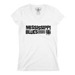 Grungy Mississippi Blues V-Neck T Shirt - Women's