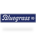Special Bluegrass Street Sign - Blue