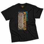 CLEARANCE - Small Black Paul Butterfield Harmonica T-Shirt - Classic Heavy Cotton