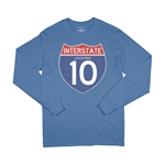 Interstate 10 Louisiana Long Sleeve T-Shirt