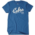 CLEARANCE - Small Blue Cobra Records T Shirt - Classic Heavy Cotton