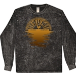 Sun Records Reflection Front Only Long Sleeve T-Shirt - Black Mineral Wash