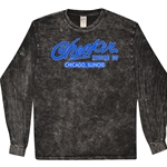 Checker Records Chicago Long Sleeve T-Shirt - Black Mineral Wash