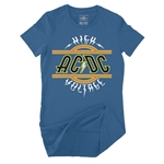 CLEARANCE - Blue XL AC/DC High Voltage Ladies T Shirt - Relaxed Fit