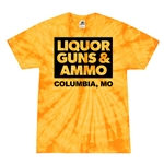 Liquor Guns & Ammo Tie-Dye T-Shirt - Yellow
