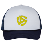 45 Record Adapter Trucker Hat - Navy / White Face Foam