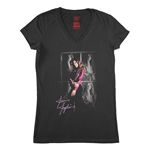 Janis Joplin Photo V-Neck T Shirt - Women's