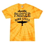 Charlie Parker Bird Lives Tie-Dye T-Shirt - Yellow