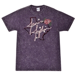Janis Joplin Texas Rose T-Shirt - Purple Mineral Wash