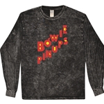David Bowie Pinups Logo Long Sleeve T-Shirt - Black Mineral Wash