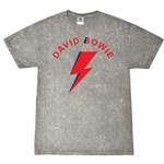 Retro David Bowie T-Shirt - Grey Mineral Wash