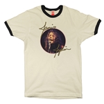 Janis Joplin Singing Ringer T-Shirt