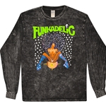 Color Funkadelic Concert Long Sleeve T-Shirt - Black Mineral Wash
