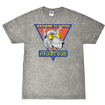 Retro George Clinton Atomic Dog T-Shirt - Grey Mineral Wash