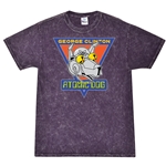 Retro George Clinton Atomic Dog T-Shirt - Purple Mineral Wash