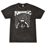 Black & White Funkadelic Concert T-Shirt - Black Mineral Wash