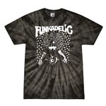 Black & White Funkadelic Concert Tie-Dye T-Shirt - Black