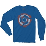 Patriotic 45 Record Adapter Long Sleeve T-Shirt