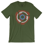 Patriotic 45 Record Adapter T-Shirt - Lightweight Vintage Style