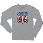 Patriotic Route 66 Long Sleeve T-Shirt