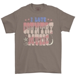 I Love Country Music T-Shirt - Classic Heavy Cotton