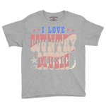 I Love Country Music Youth T-Shirt - Lightweight Vintage Children