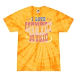 I Love Country Music Tie-Dye T-Shirt - Yellow