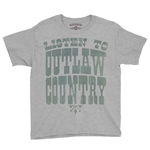 Listen to Outlaw Country Youth T-Shirt - Lightweight Vintage Children