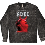 AC/DC Stiff Upper Lip Live Long Sleeve T-Shirt - Black Mineral Wash