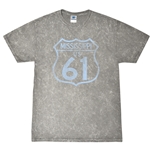 Mississippi Highway 61 T-Shirt - Gray Mineral Wash