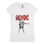 Graphic AC/DC V-Neck T Shirt - Women's