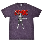 Graphic AC/DC T-Shirt - Purple Mineral Wash