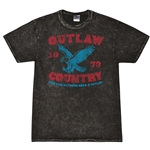 Outlaw Country 1973 T-Shirt - Black Mineral Wash
