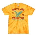 Outlaw Country 1973 Tie-Dye T-Shirt - Yellow